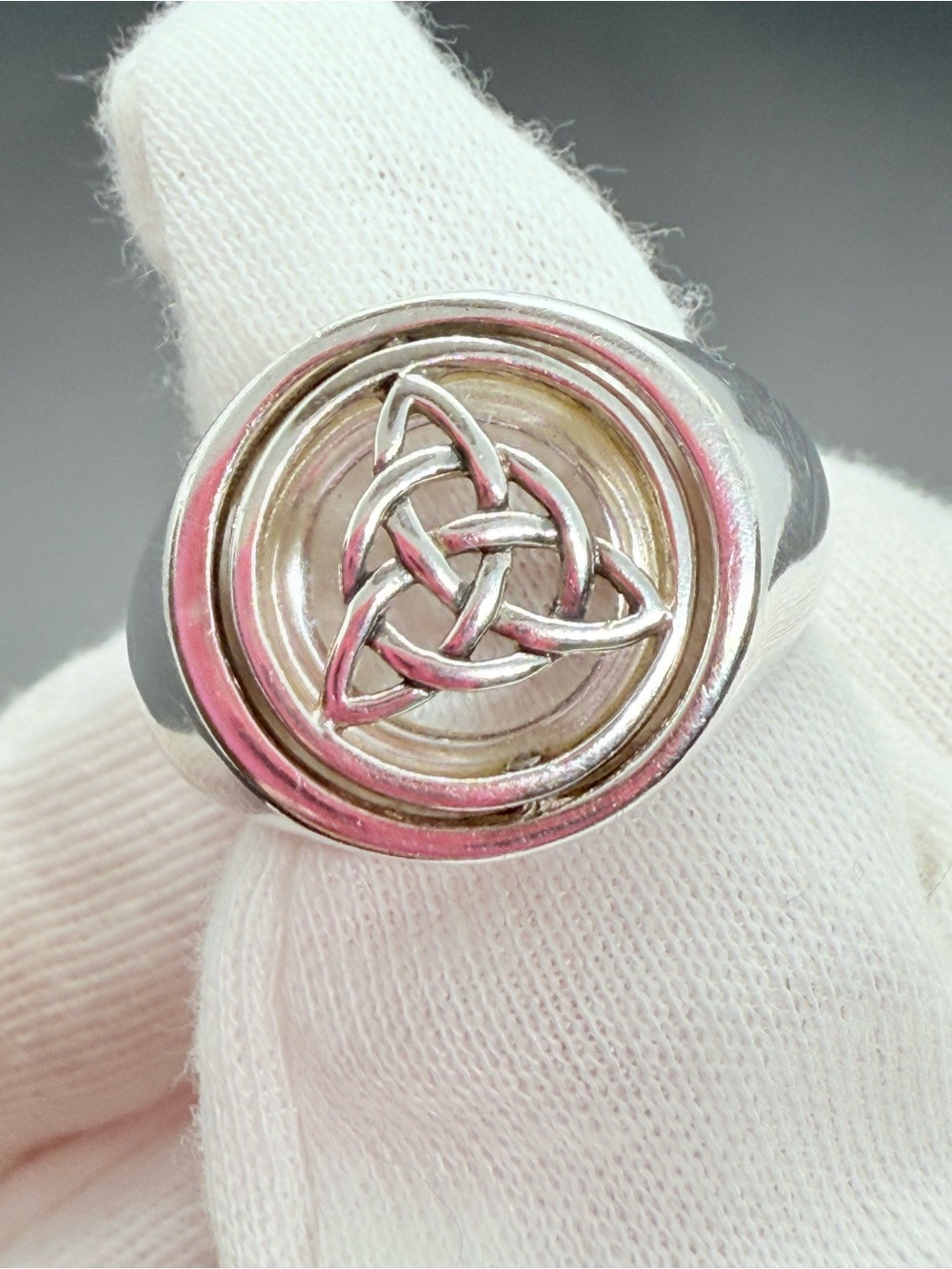 Celtic Triquetra Flip Ring TRI151 Sterling Silver